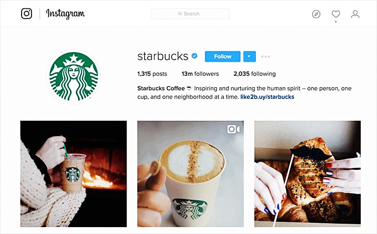 Starbucks Coffee Instagram