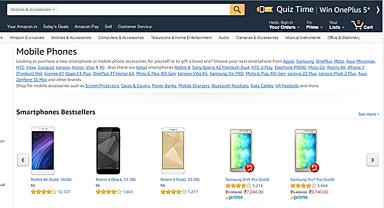 Amazon’s Product Category Page