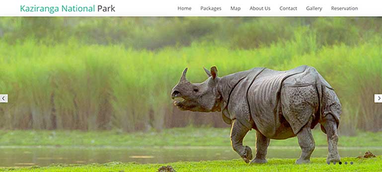 kaziranga-national-park.com home page