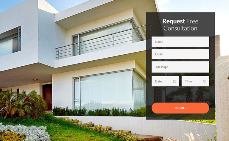 Landing Page For Real Estate Firm For Online Marketing