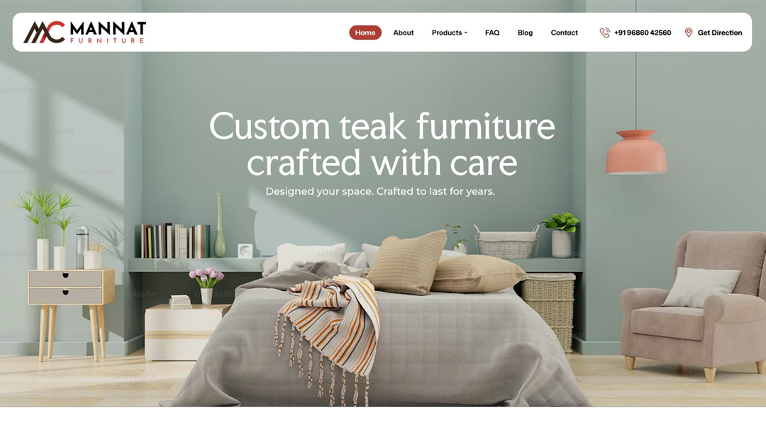 Mannat Furniture Website Design and Development